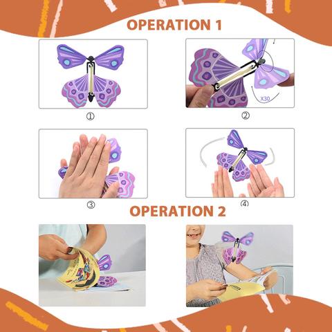 5 Pcs Magic Flying Butterfly Little Magic Tricks