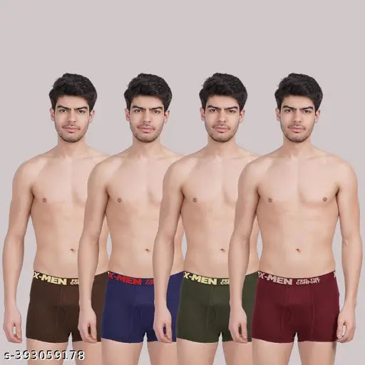 BANSAL X-MEN Men's Cotton Underwear (Pack of 4)