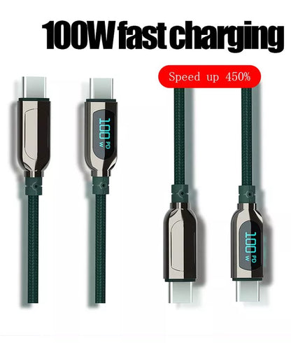 Fast Charging Cable With Display  Light