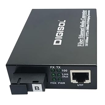 DIGISOL 10/100Mbps to 100Base-Fx Media Converter (Single Mode 20Kms)  ( Dual Fiber )