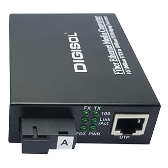 DIGISOL 10/100Mbps SM Media Converter, TX/RX:1310/1550NM,SC Type 20KMS  ( Single Fiber)