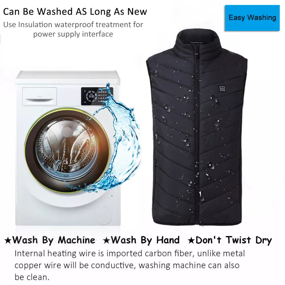Waterproof Camping & Hiking Heating Vest With USB Charging