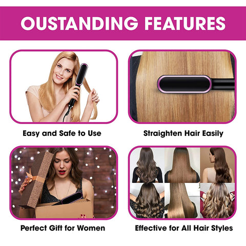 Professional Brush Hair Straightener