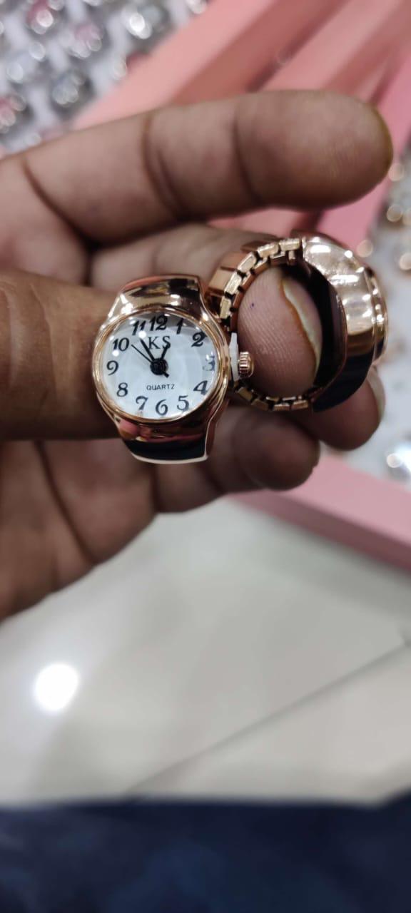 महिलाओं की पुरुषों की अंगूठी घड़ी एनालॉग क्वार्ट्ज ऑन फिंगर घड़ी अंगूठी