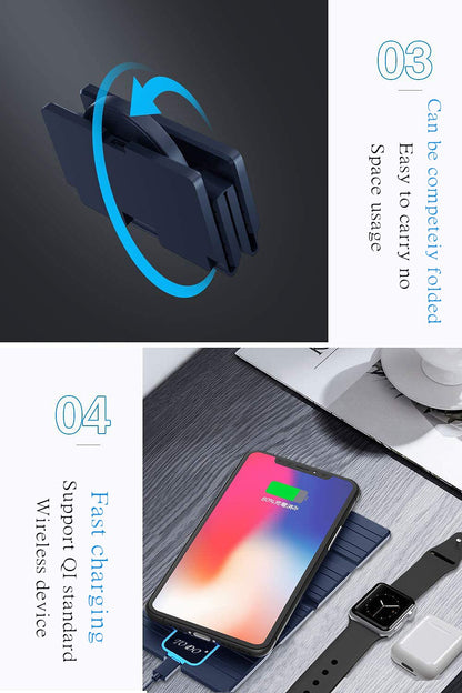 2 in 1 Wireless Charging Phone Holder Pad