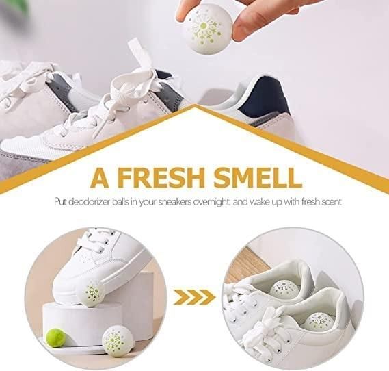 6 Pcs Air Freshener Deodorizer Balls for Shoes Bags Lockers