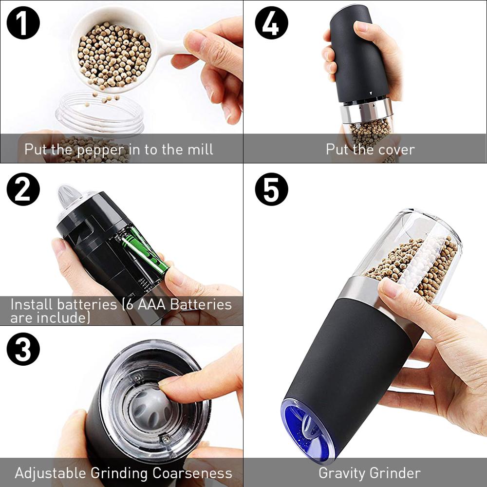 Automatic Electric Salt and Pepper Grinder