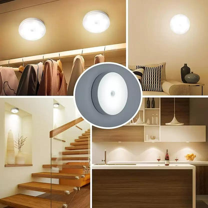 Bewegungssensor-Licht für Zuhause mit USB-Aufladung, kabelloses, selbstklebendes LED-Nachtlicht