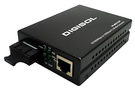 DIGISOL 10/100Mbps to 100Base-Fx PoE Media Converter (Single Mode 20Kms)