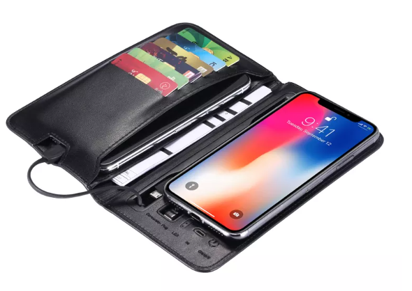 Portable Wireless Charger Smart RIFD Wallet