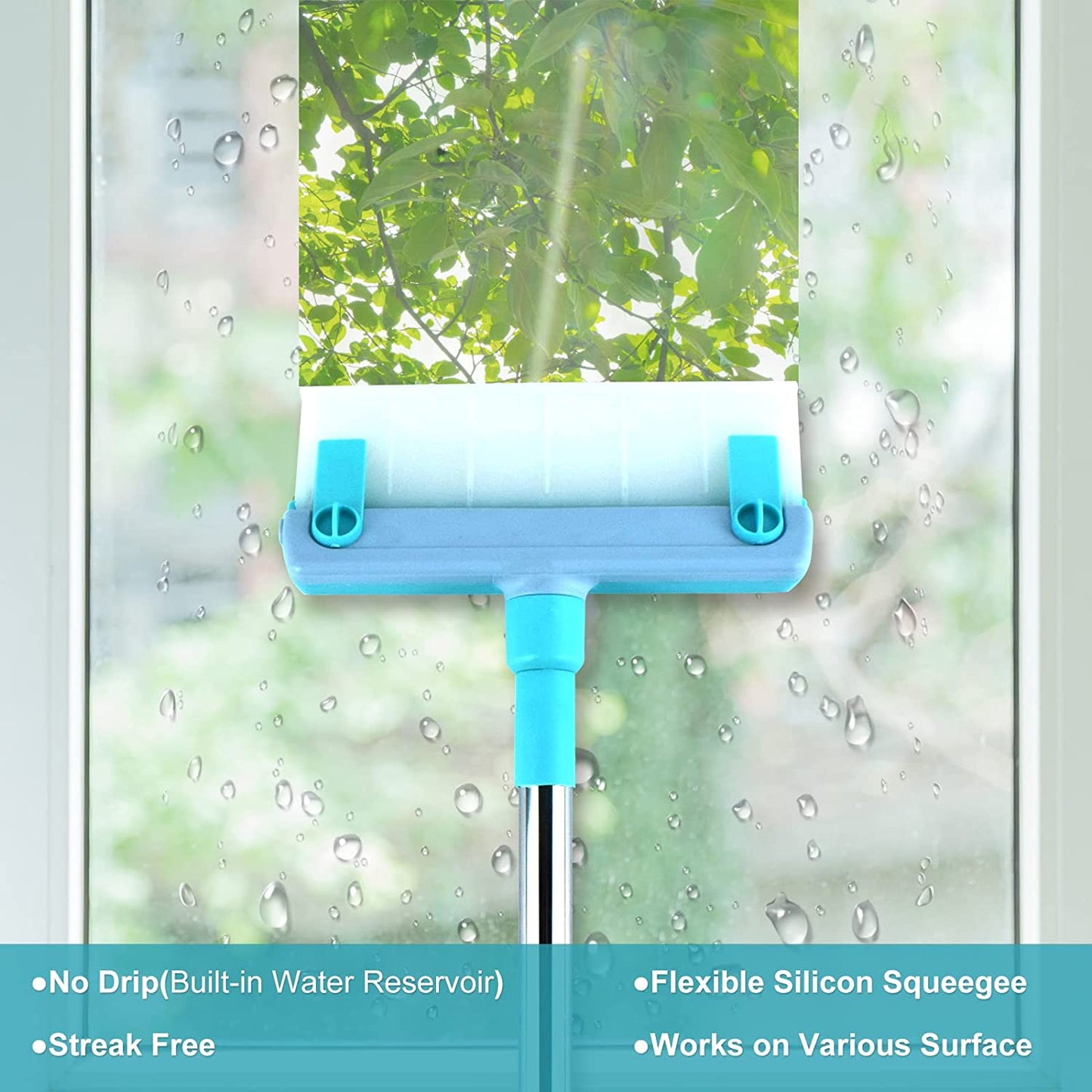 Telescopic Glass Wiper Magnetic Window Cleaner Brush