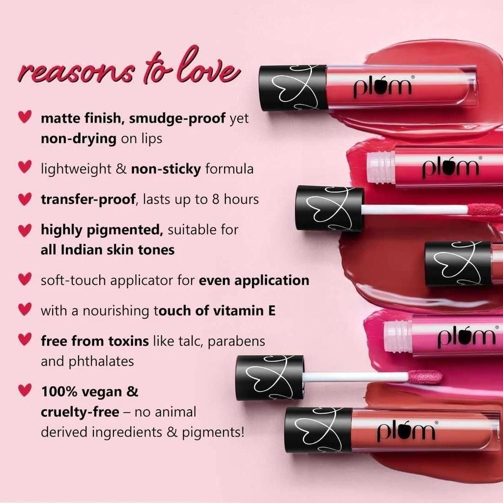Plum Matte In Heaven Liquid Lipstick | Non-Drying | Smudge-Proof | 100% Vegan & Cruelty Free | Lychee-licious - 121 (Pink Nude)