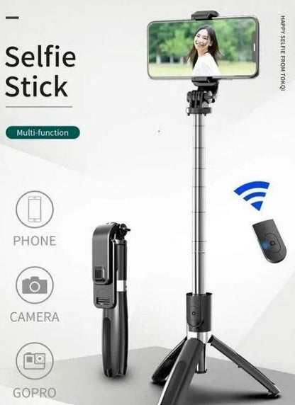 EARPHONIX Kabelloser Bluetooth-faltbarer XT-02 (K10) Mini-Stativ-ausziehbarer Selfie-Stick