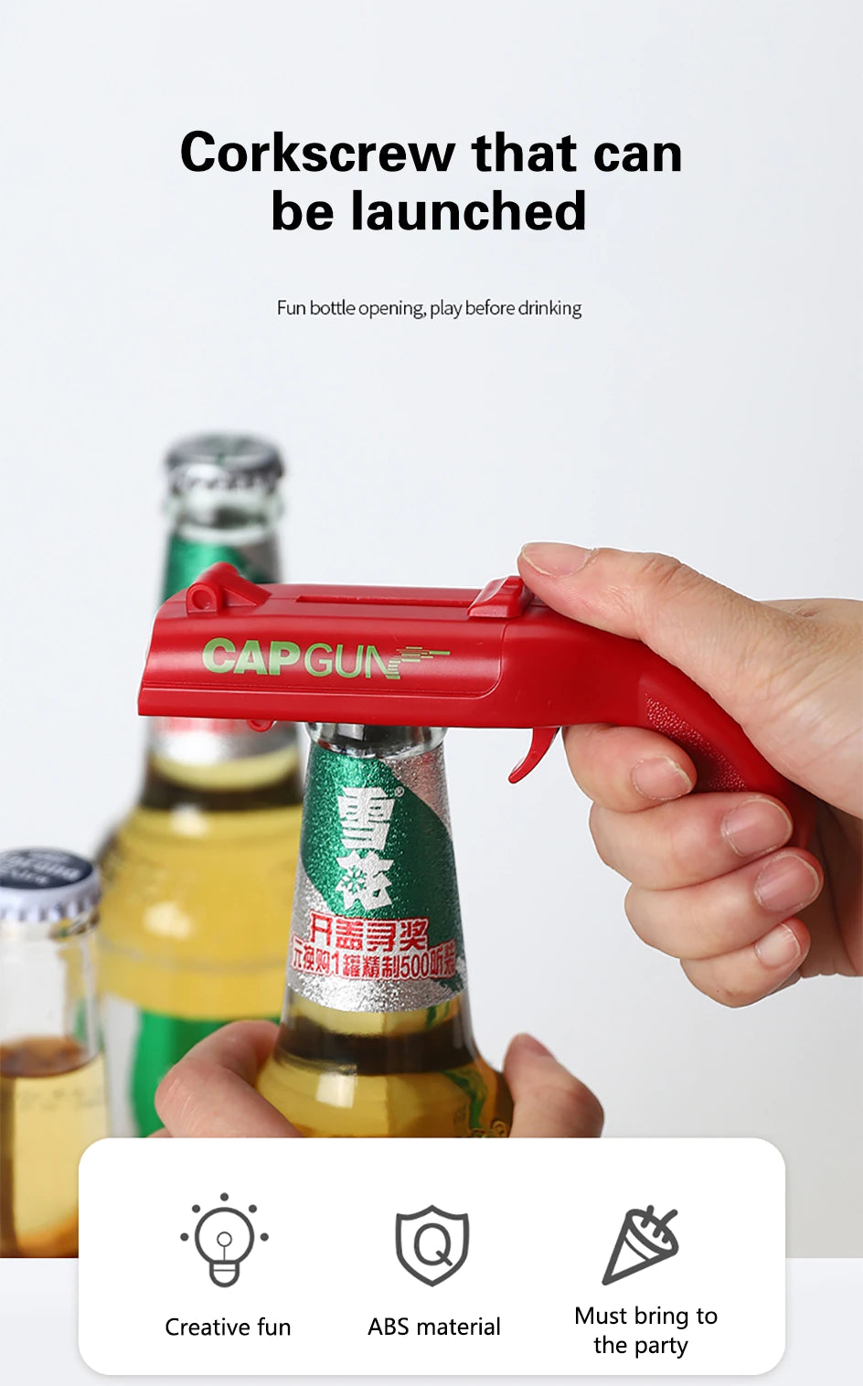 New Bottle Opener Cum Funny Corkscrew Launcher Shooter