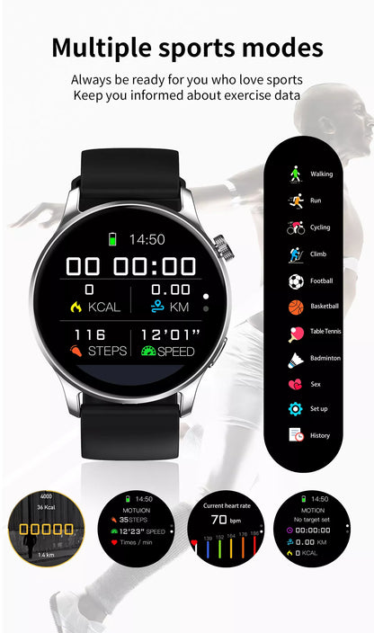 Smartwatch with Bluetooth ,Heart Rate Monitoring And Many More Features