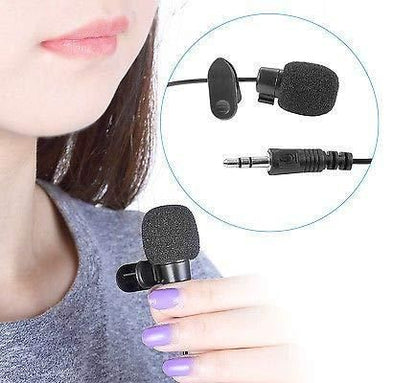 Collar Mic for Voice Recording with Type C to 3.5 mm Jack Audio Connector
