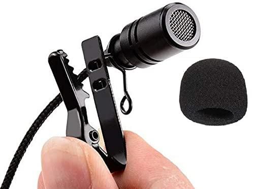 Collar Mic for Voice Recording with Type C to 3.5 mm Jack Audio Connector