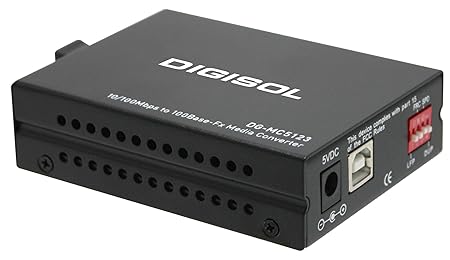 DIGISOL 10/100Mbps to 100Base-Fx Media Converter ,1310 , SC Type  (Multi Mode 2Kms) ( Dual Fiber)