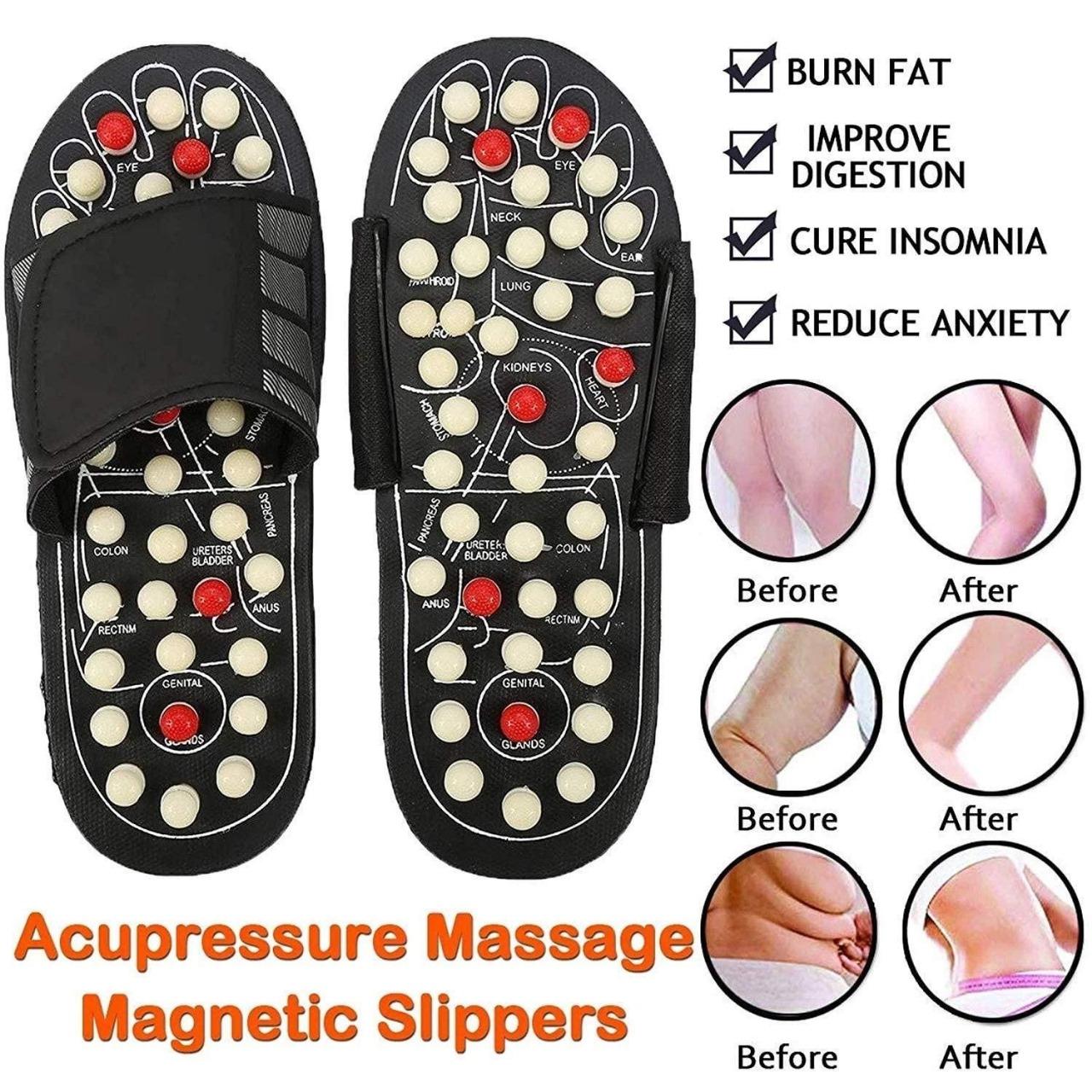 Akupressur- und Magnetfeldtherapie-Paduka-Hausschuhe für die Durchblutung des gesamten Körpers, Yoga, Paduka-Akupressur-Fußentspanner für Männer und Frauen