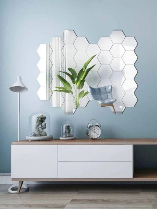 WallDaddy Spiegelaufkleber für die Wand, 40 Stück (10 x 12 cm)