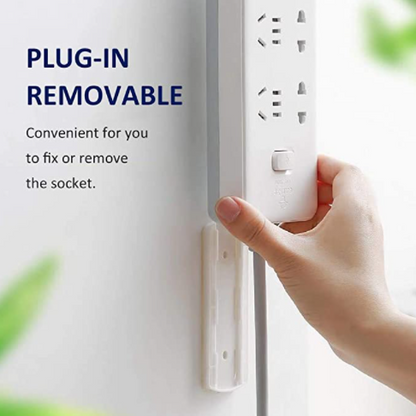 Self Adhesive Power Strip Wall Socket Holder (4Pcs/Set)