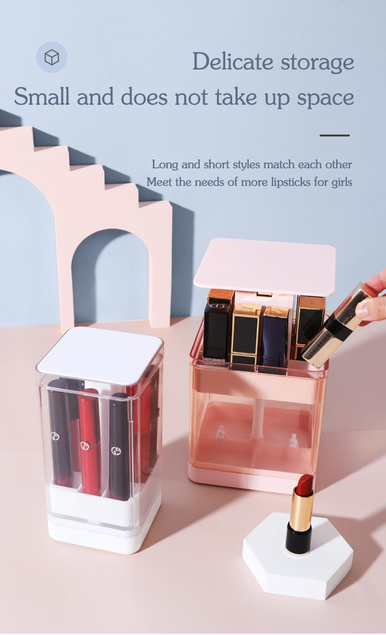 Press Lift Lipstick Storage Box