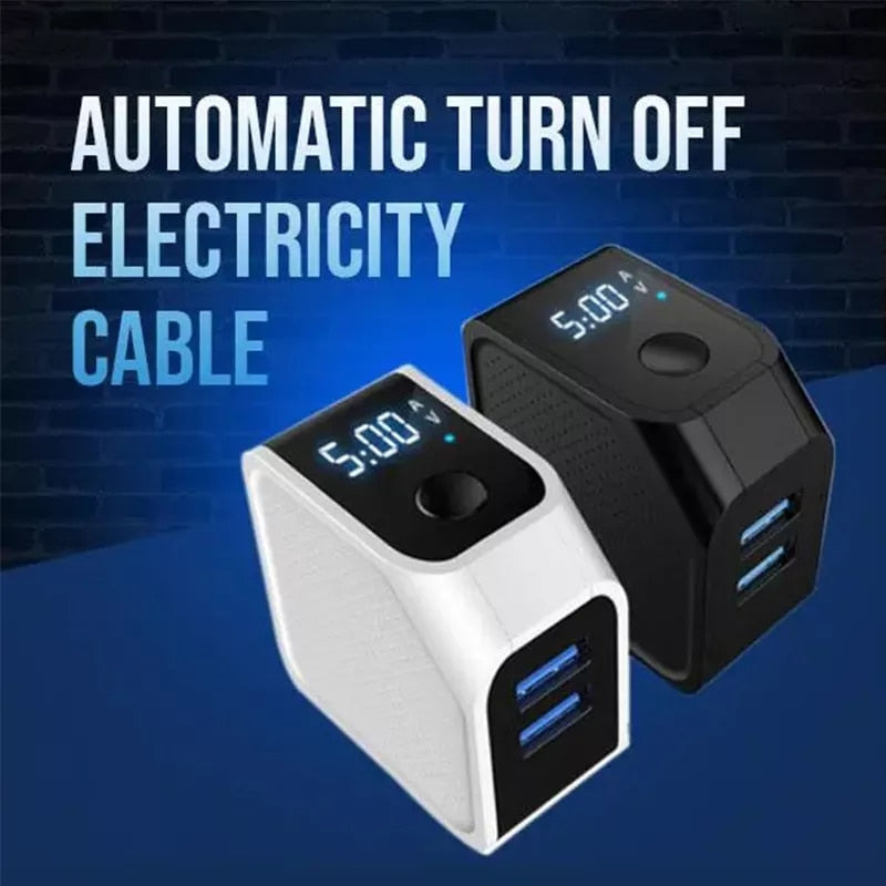 Portable Smart Auto Power-off Charger with Dual USB