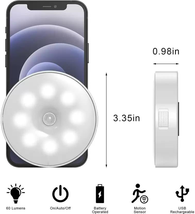 USB चार्जिंग वायरलेस सेल्फ एडहेसिव LED नाइट लाइट के साथ घर के लिए मोशन सेंसर लाइट