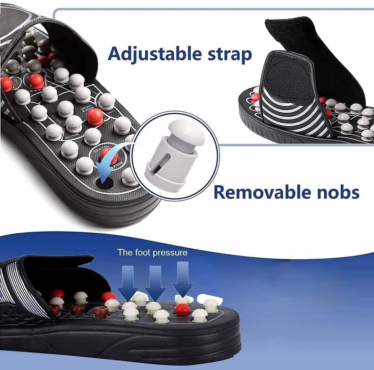 Akupressur- und Magnetfeldtherapie-Paduka-Hausschuhe für die Durchblutung des gesamten Körpers, Yoga, Paduka-Akupressur-Fußentspanner für Männer und Frauen