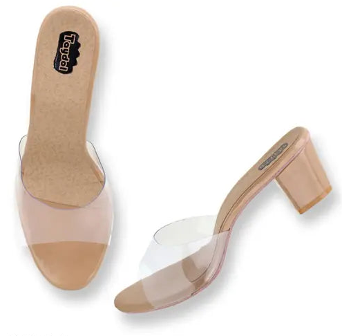 Transparent Solid Sandals For Women