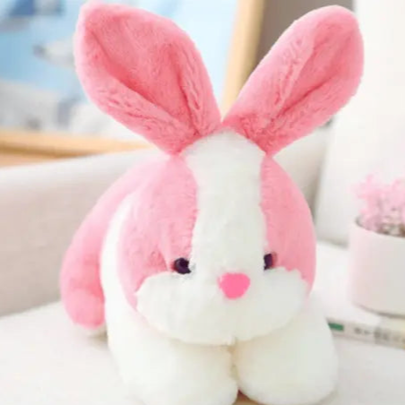 jr jack & rose super imported fur _cute rabbit soft toy for girls & boys and for kids (size 28 cm ) _ glossy baby pink _ pack of 1