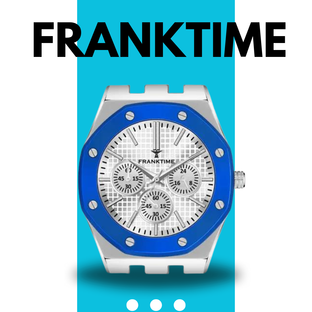 FrankTime's Silver Round Titanite Titanium stylish watches for Men.