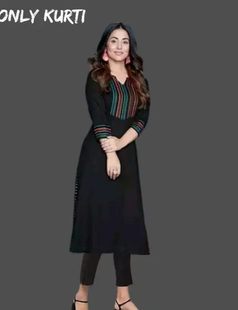 Women's Trending Heena Khan Lining Printed Kurti