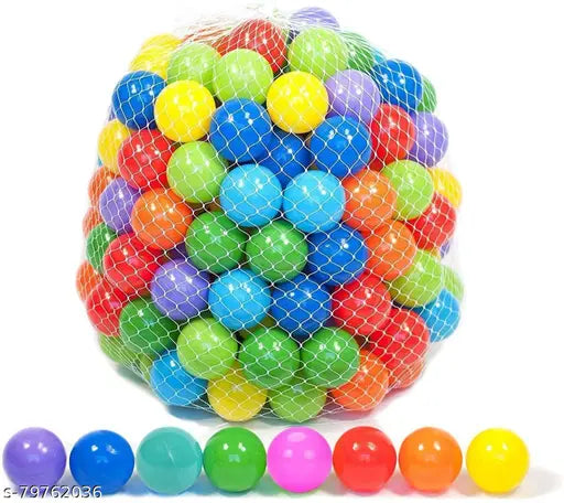 MINIKIDZ 72 Baby Premium Multicolour Balls for Kids Pool Pit/Ocean Ball Without Sharp Edges Soft Balls for Toddler Play Tents & Tunnels Indoor & Outdoor Bath Toy (Multicolor)