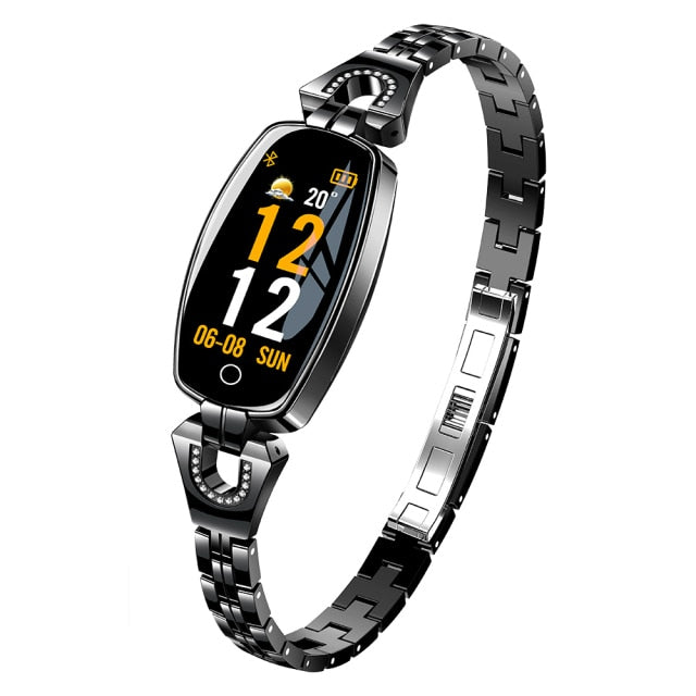 Fitness Bracelet Smartwatch With Metal Mesh Strap