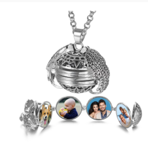 Magical 4 Photo Pendant With Angel Wings 💫