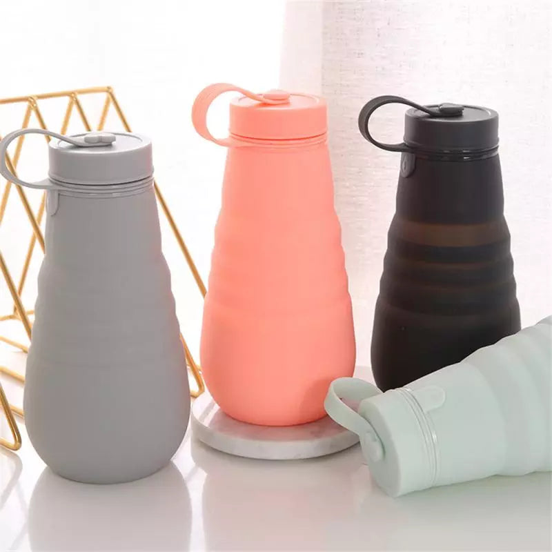 2 in 1 Folding Water Bottle and Silicone Cup