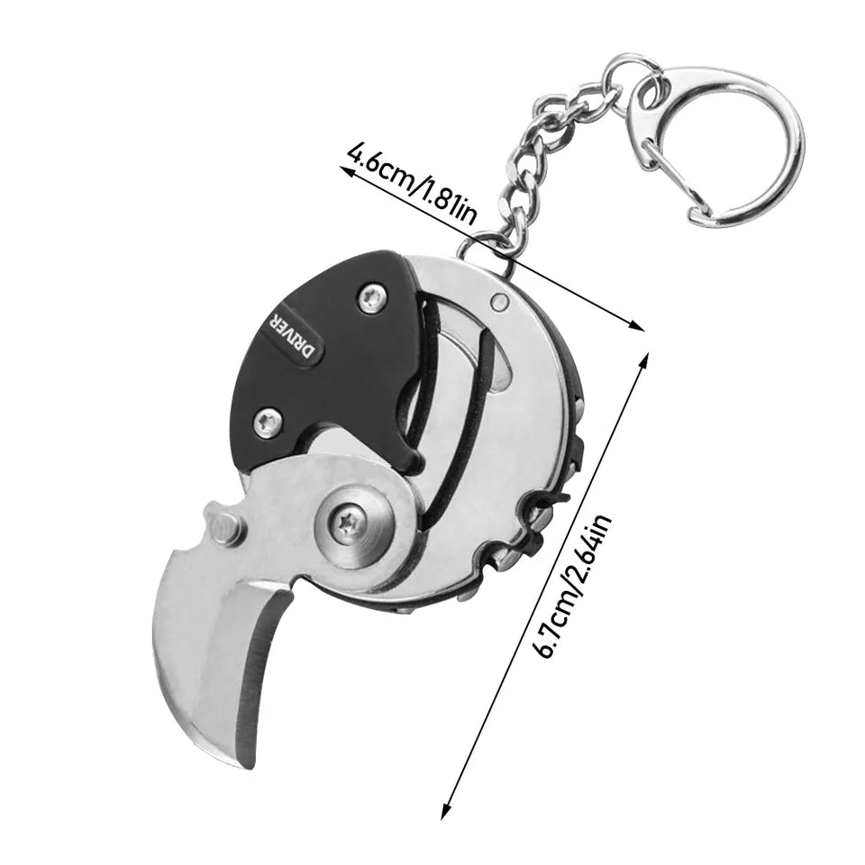 Mini Hiking Survival Keychain Tool