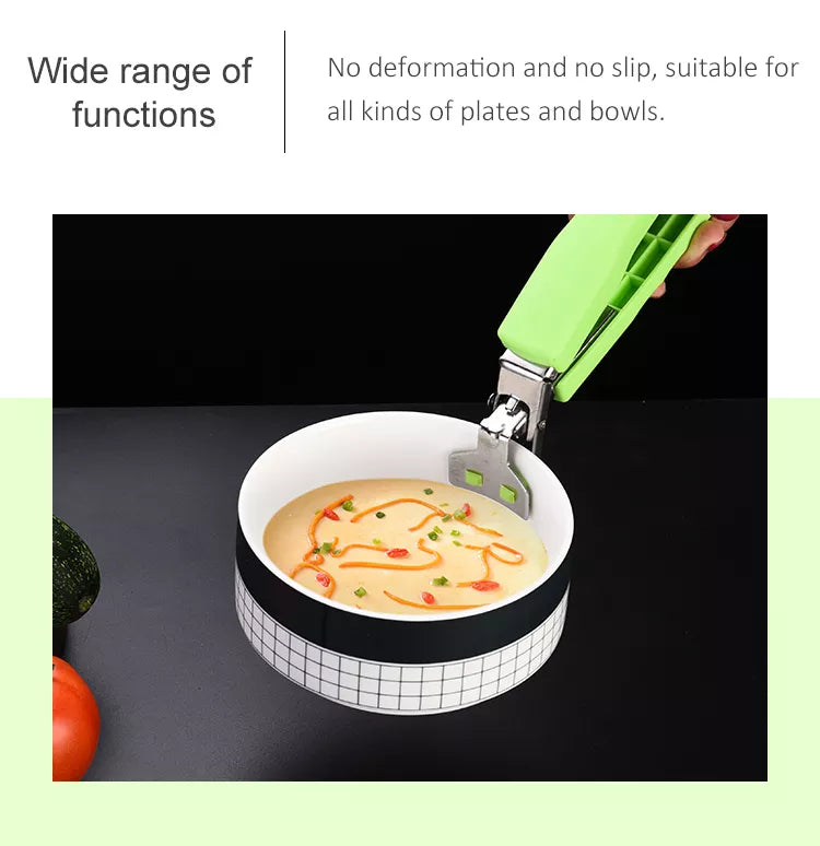 Kitchen Folding Hot Plate Tongs Bowl Clips Pan