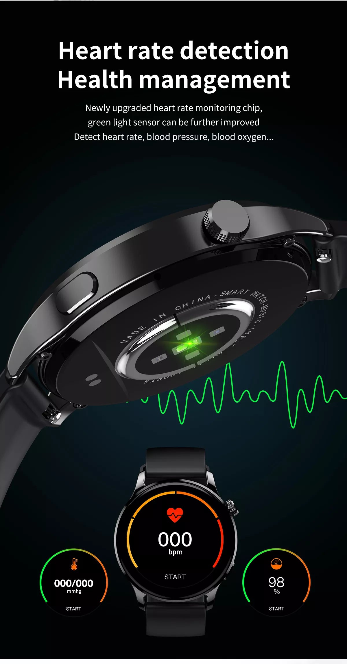 Smartwatch with Bluetooth ,Heart Rate Monitoring And Many More Features