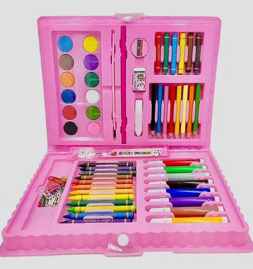 68 Pc Color Set/Kit For Kids | All in 1 Colors Box For Boys And Girls | Art Craft Kit (Multicolour, Qty- 1)