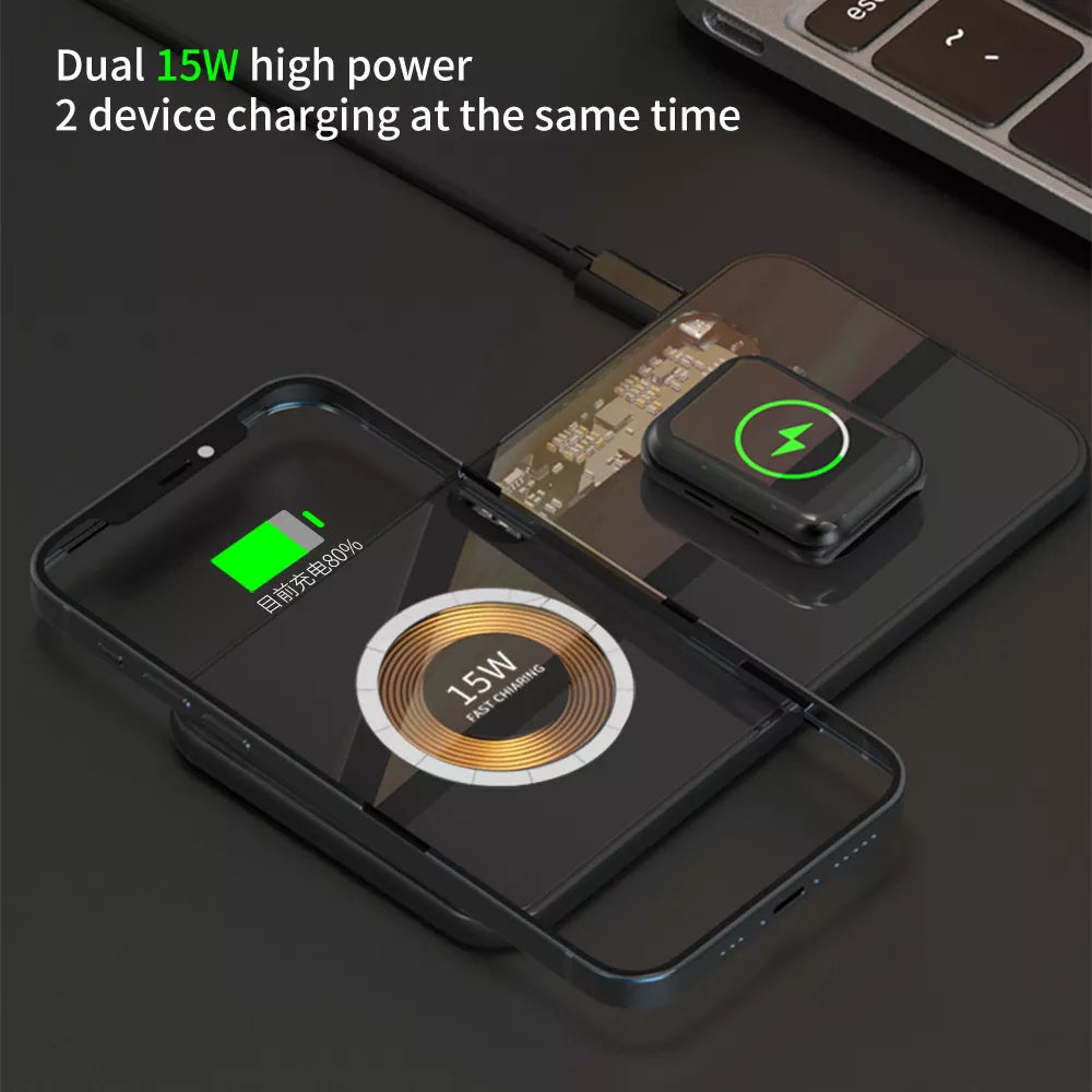 3 in 1 Transparent Magnetic Charging Station