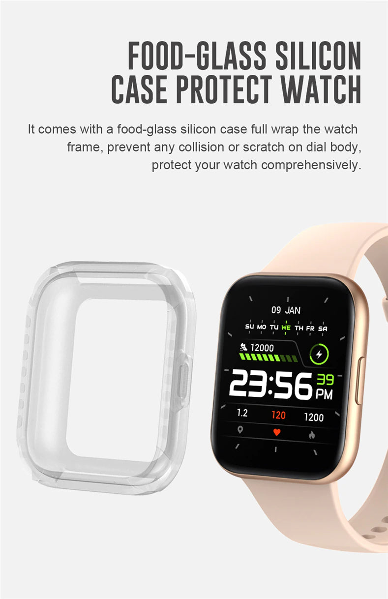 Smart Watch Heart Rate Monitor Steps Count Real-time Message Call Reminder
