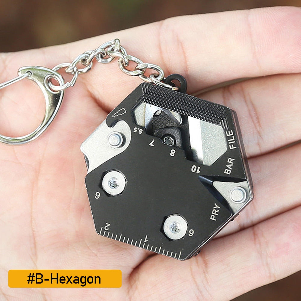 Mini Hiking Survival Keychain Tool