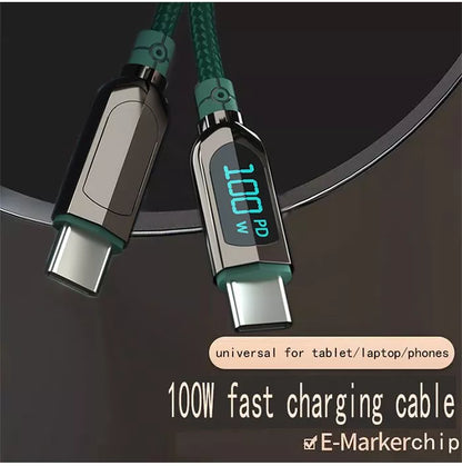 Fast Charging Cable With Display  Light