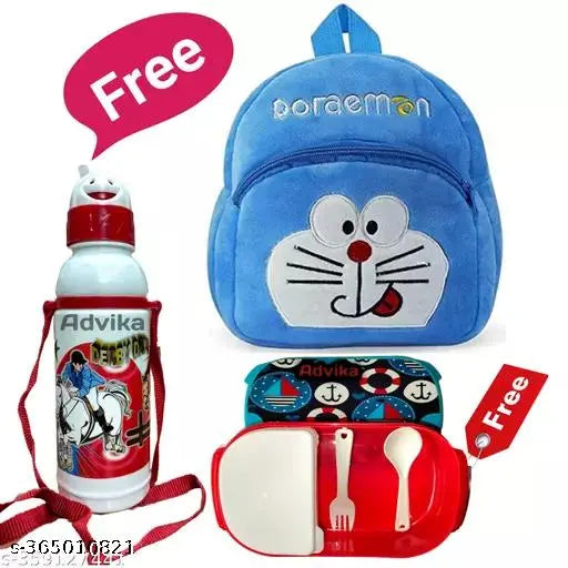 Kids School Bag Cute doraman Free With Bottel Backpacks for Girls/Boys/Animal Cartoon Mini Travel Bag Backpack for Kids Girl Boy (2-6 Years