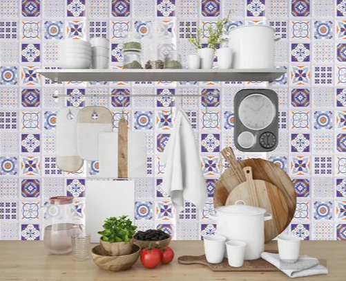 NAREVAL Grey Floral Marble Wall Stickers Wallpaper Waterproof Bathroom, Kitchen Tiles Pattern, Stove Backsplash, Countertop Self Adhesive Decal, Flamingo (SIZE:60*200 CM)