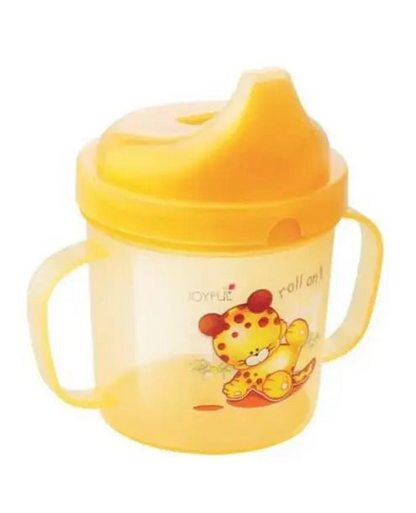Baby Sipper Cup with Sipper Cover and Lid 300 ML Little Sipper Cup Classic Soft Cup Hello Baby Plastic Sipper Cup Sippy Cup with Straw BPA Free for Kids