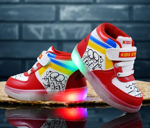 KIDS Girls Boys Fancy LED Light Shoes For Party & Casual Use
