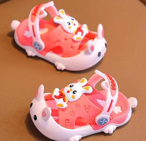 Slippers For Kid's Girls and Boys Rabbit sticker and Carrot Sticker